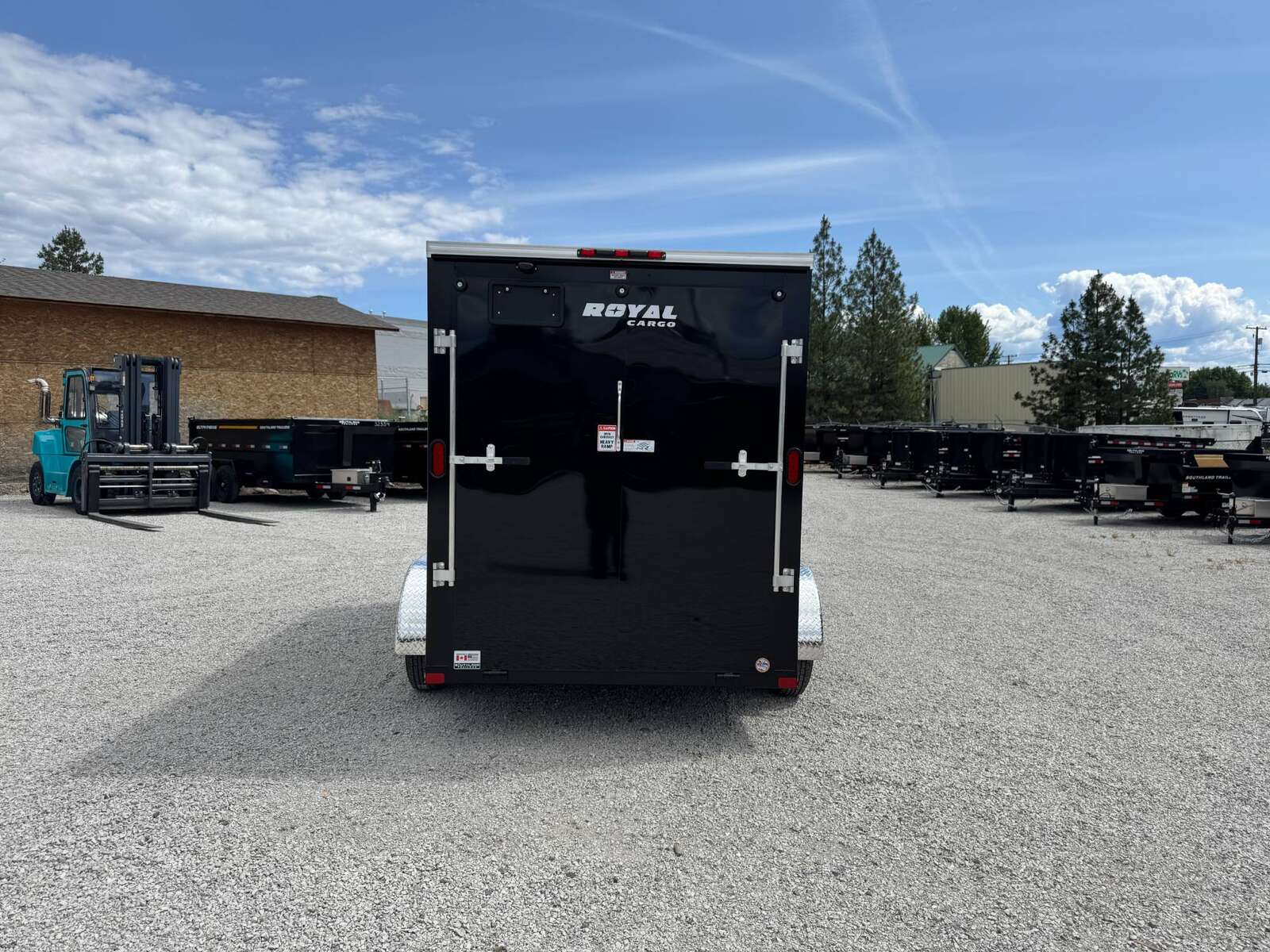Photo of 2026 Royal Cargo 6x12 V Nose Cargo / Enclosed Trailer Ramp Door Gloss Black Tandem Axle 7700lb GVW