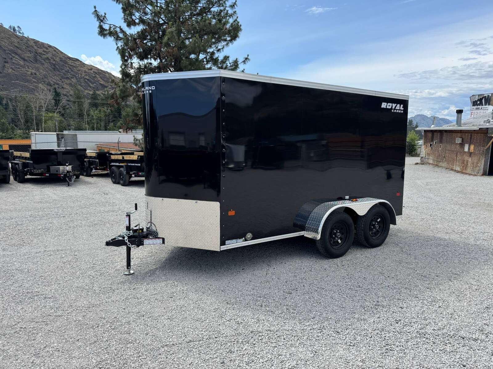 Photo of 2026 Royal Cargo 6x12 V Nose Cargo / Enclosed Trailer Ramp Door Gloss Black Tandem Axle 7700lb GVW