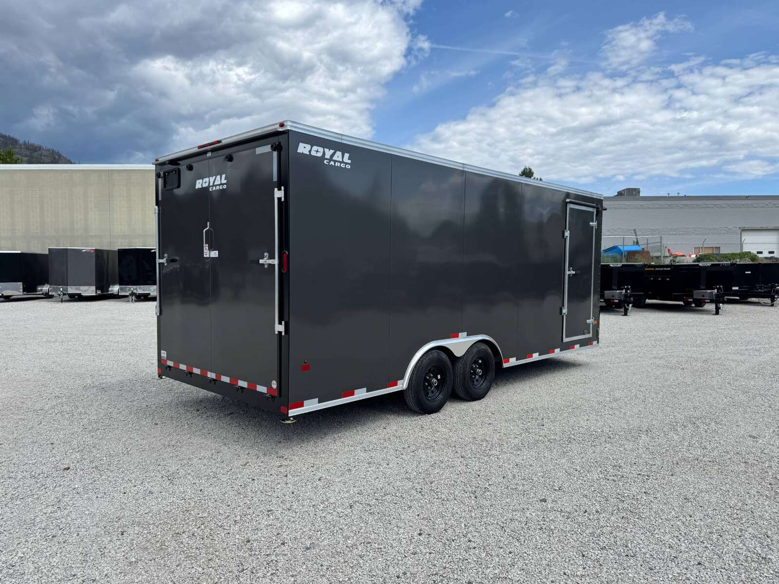 Photo of 2026 Royal Cargo 8.5x20 +V Nose 11,700lb Cargo / Enclosed Trailer Car Hauler Extra Height Ramp Door Charcoal Grey