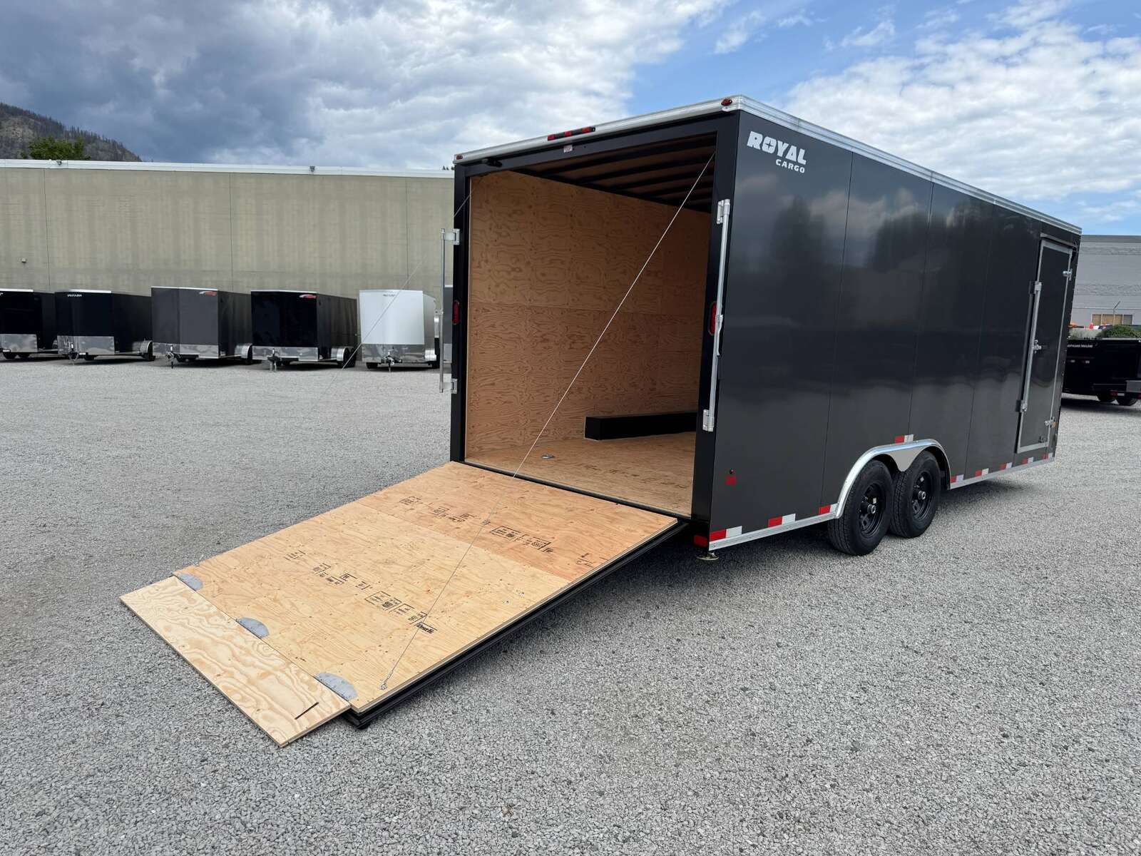 Photo of 2026 Royal Cargo 8.5x20 +V Nose 11,700lb Cargo / Enclosed Trailer Car Hauler Extra Height Ramp Door Charcoal Grey