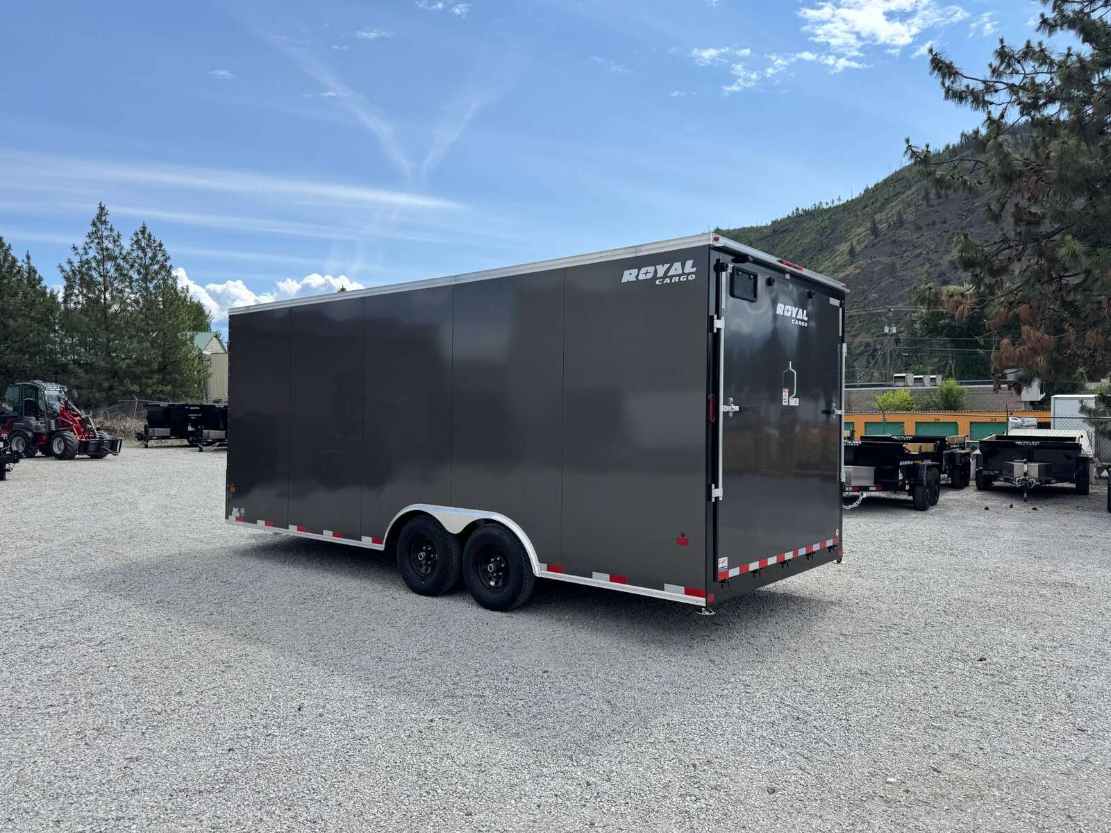 Photo of 2026 Royal Cargo 8.5x20 +V Nose 11,700lb Cargo / Enclosed Trailer Car Hauler Extra Height Ramp Door Charcoal Grey