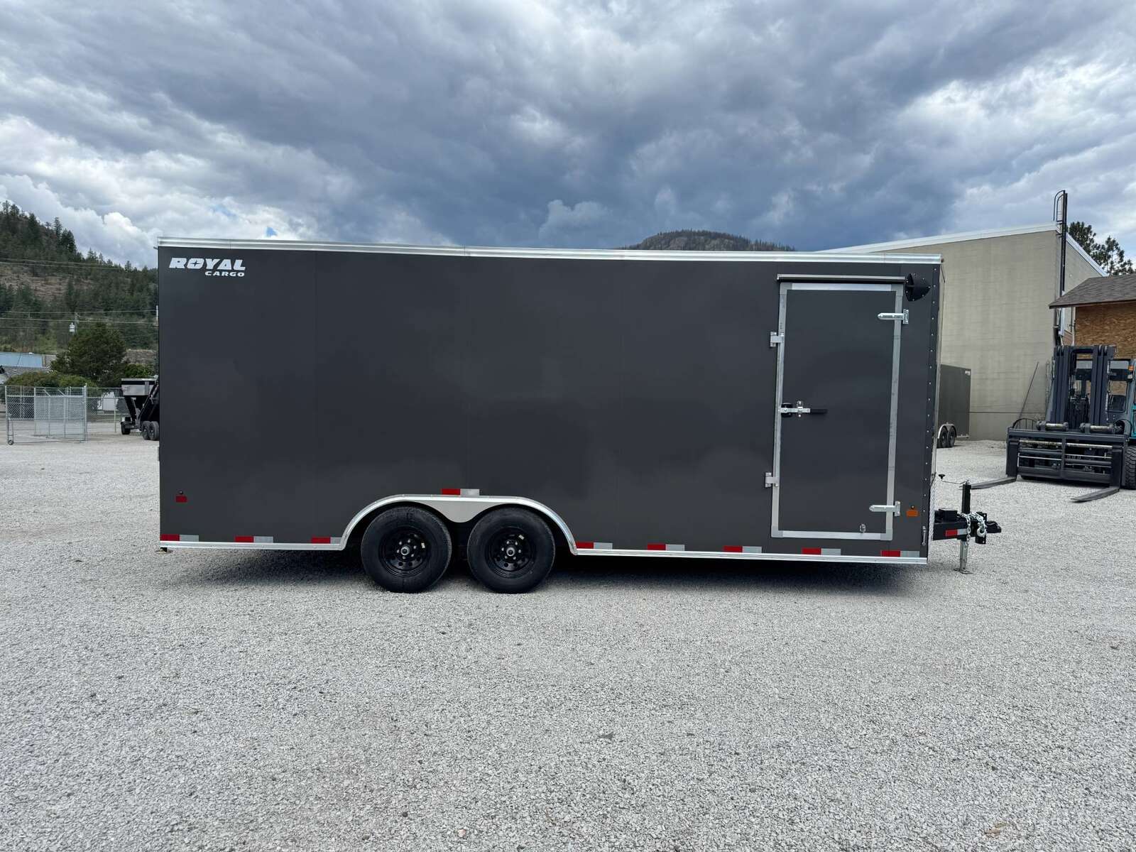 Photo of 2026 Royal Cargo 8.5x20 +V Nose 11,700lb Cargo / Enclosed Trailer Car Hauler Extra Height Ramp Door Charcoal Grey