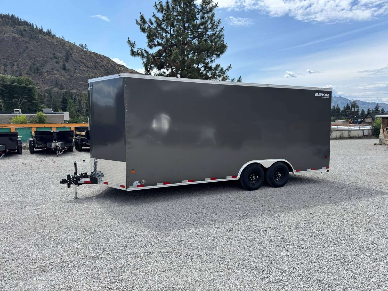 Photo of 2026 Royal Cargo 8.5x20 +V Nose 11,700lb Cargo / Enclosed Trailer Car Hauler Extra Height Ramp Door Charcoal Grey
