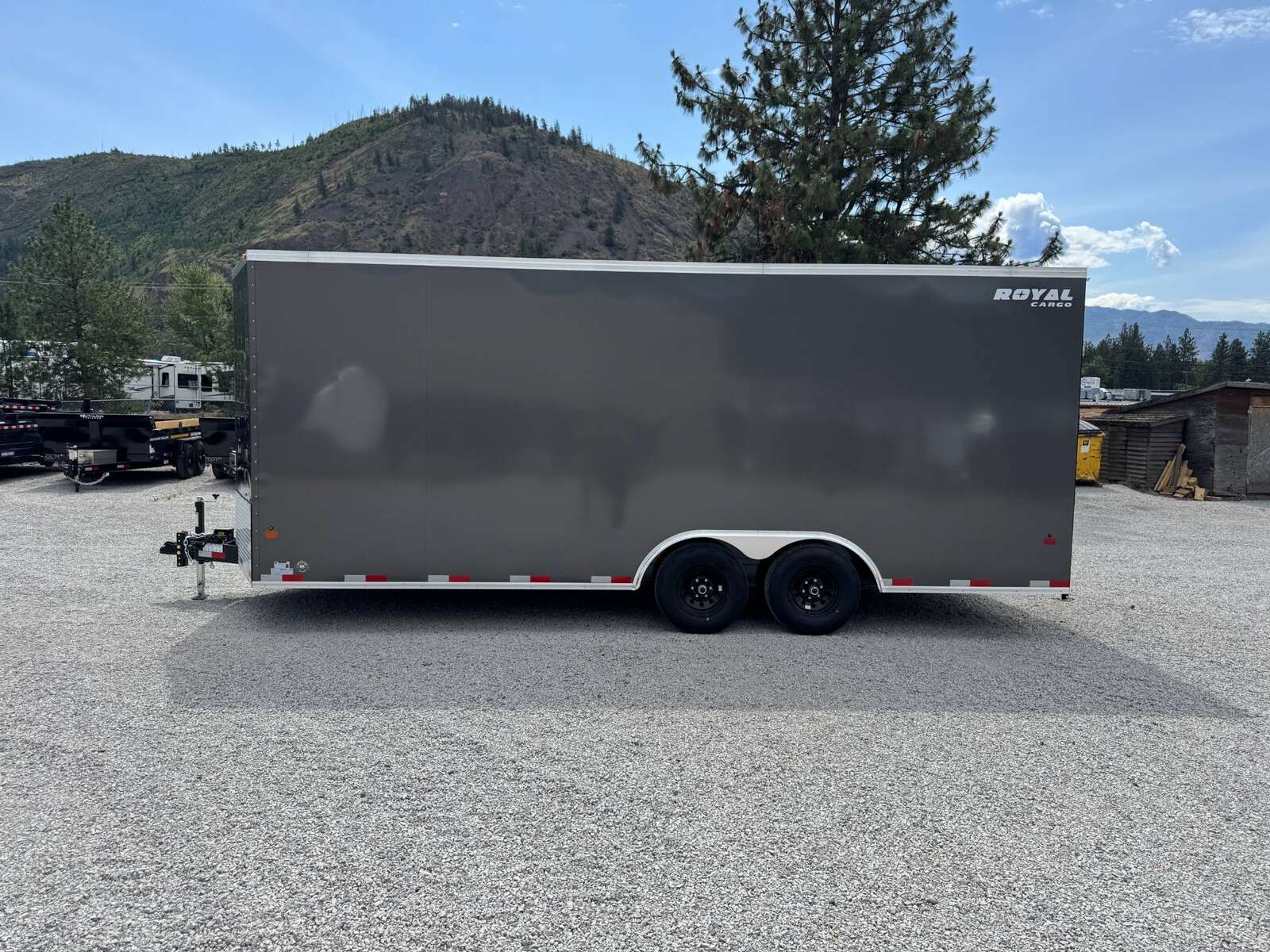 Photo of 2026 Royal Cargo 8.5x20 +V Nose 11,700lb Cargo / Enclosed Trailer Car Hauler Extra Height Ramp Door Charcoal Grey