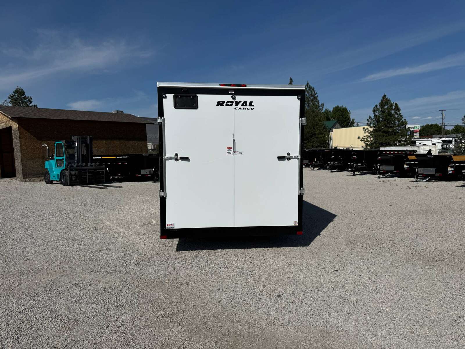 Photo of 2026 Royal 7.5x18 Cargo Enclosed Trailer 7700lb GVW w/ Ramp Door White
