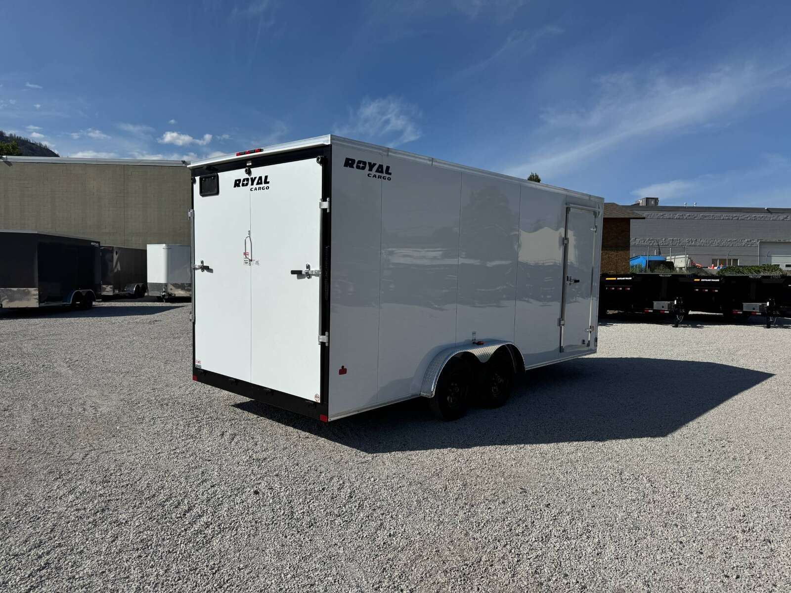 Photo of 2026 Royal 7.5x18 Cargo Enclosed Trailer 7700lb GVW w/ Ramp Door White