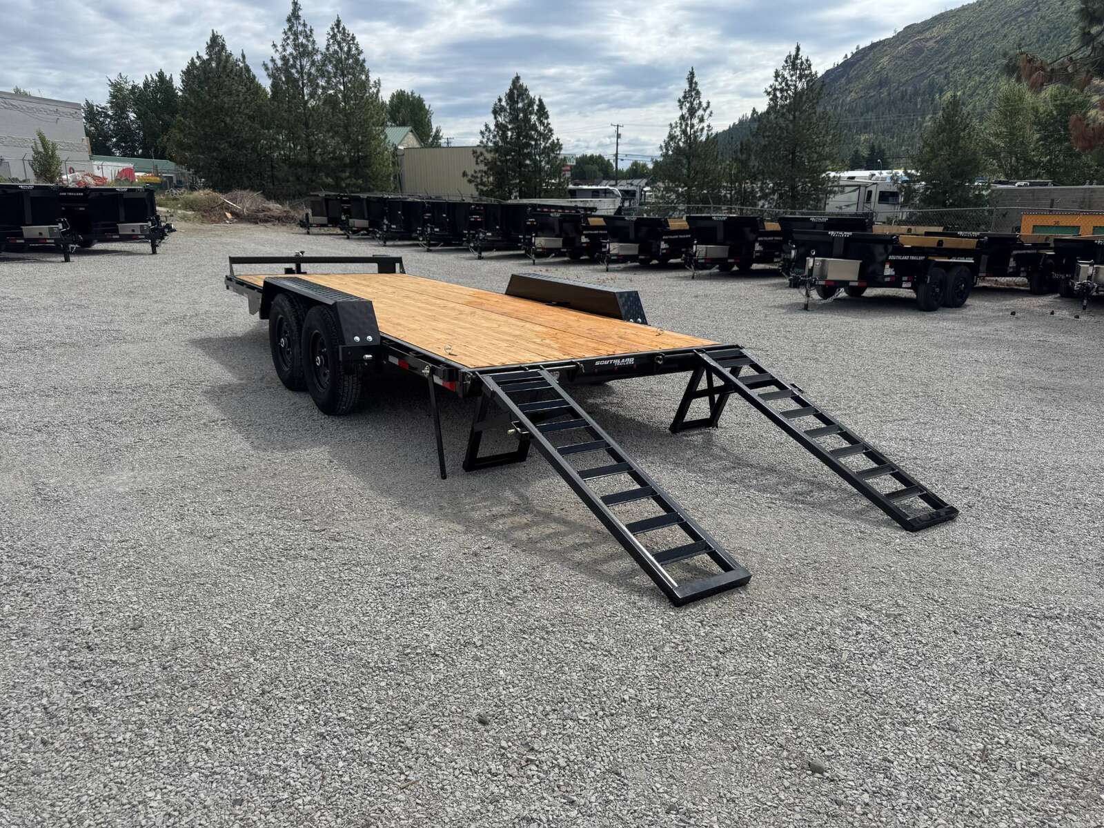 Photo of 2026 Southland 7X18 15,400LB GVW Equipment Flat Deck Trailer w/ Stand Up Ramps