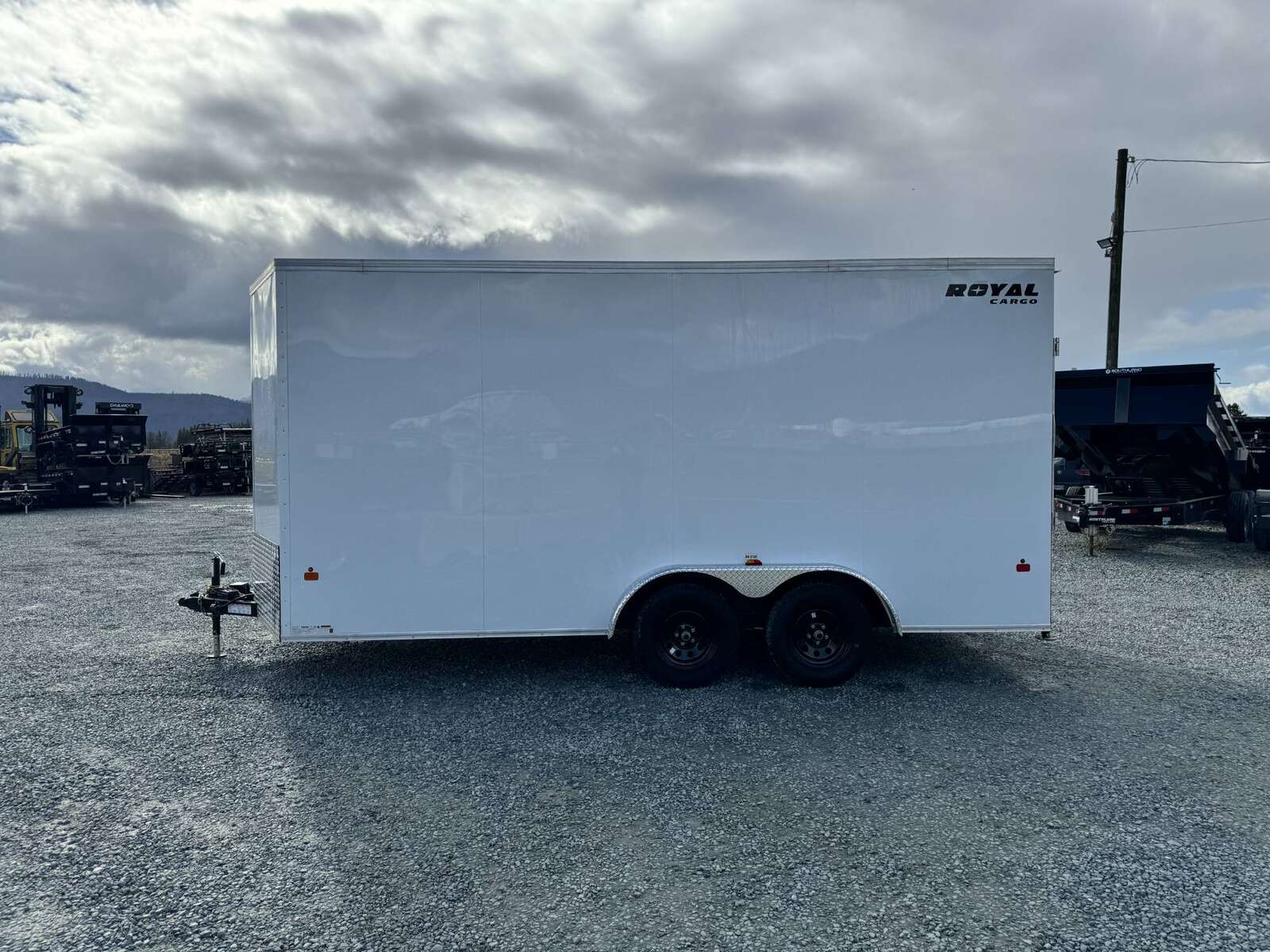 Photo of 2026 Royal 7.5X16 V-NOSE RAMP DOOR EXTRA HEIGHT Cargo / Enclosed Trailer White 7700lb GVW