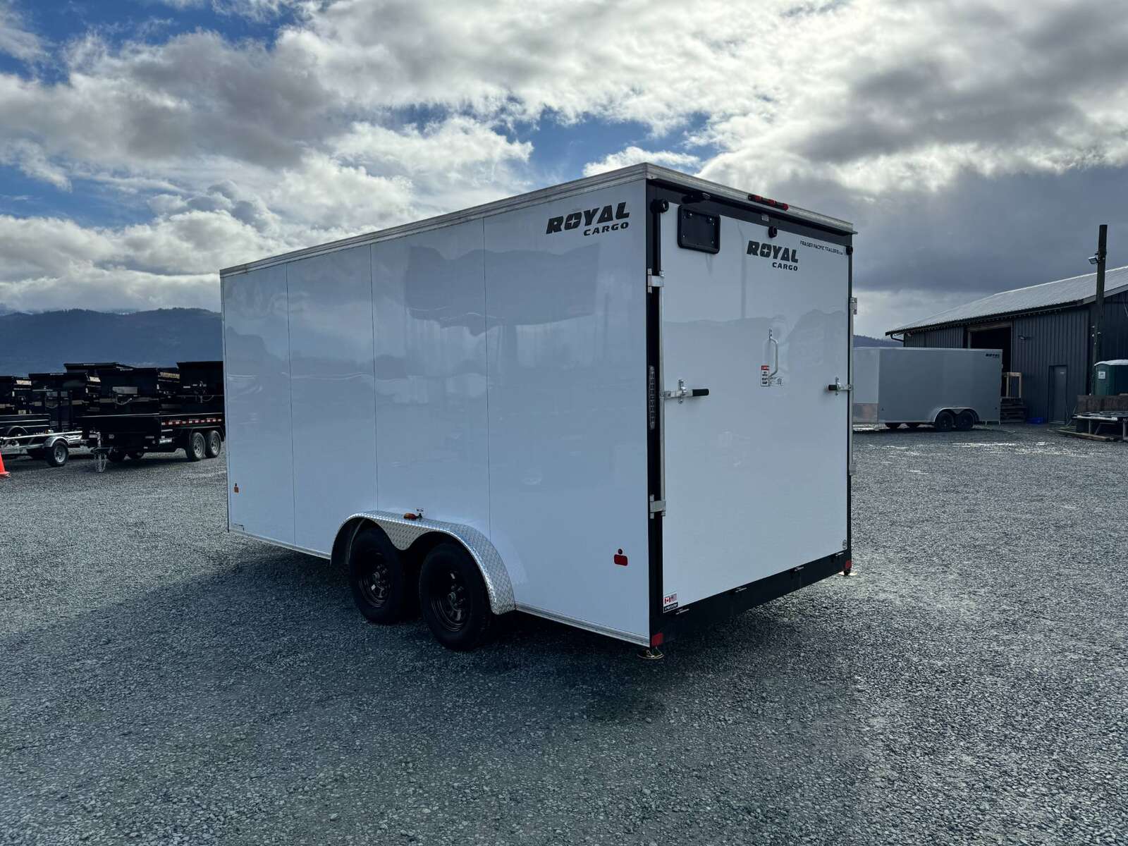 Photo of 2026 Royal 7.5X16 V-NOSE RAMP DOOR EXTRA HEIGHT Cargo / Enclosed Trailer White 7700lb GVW
