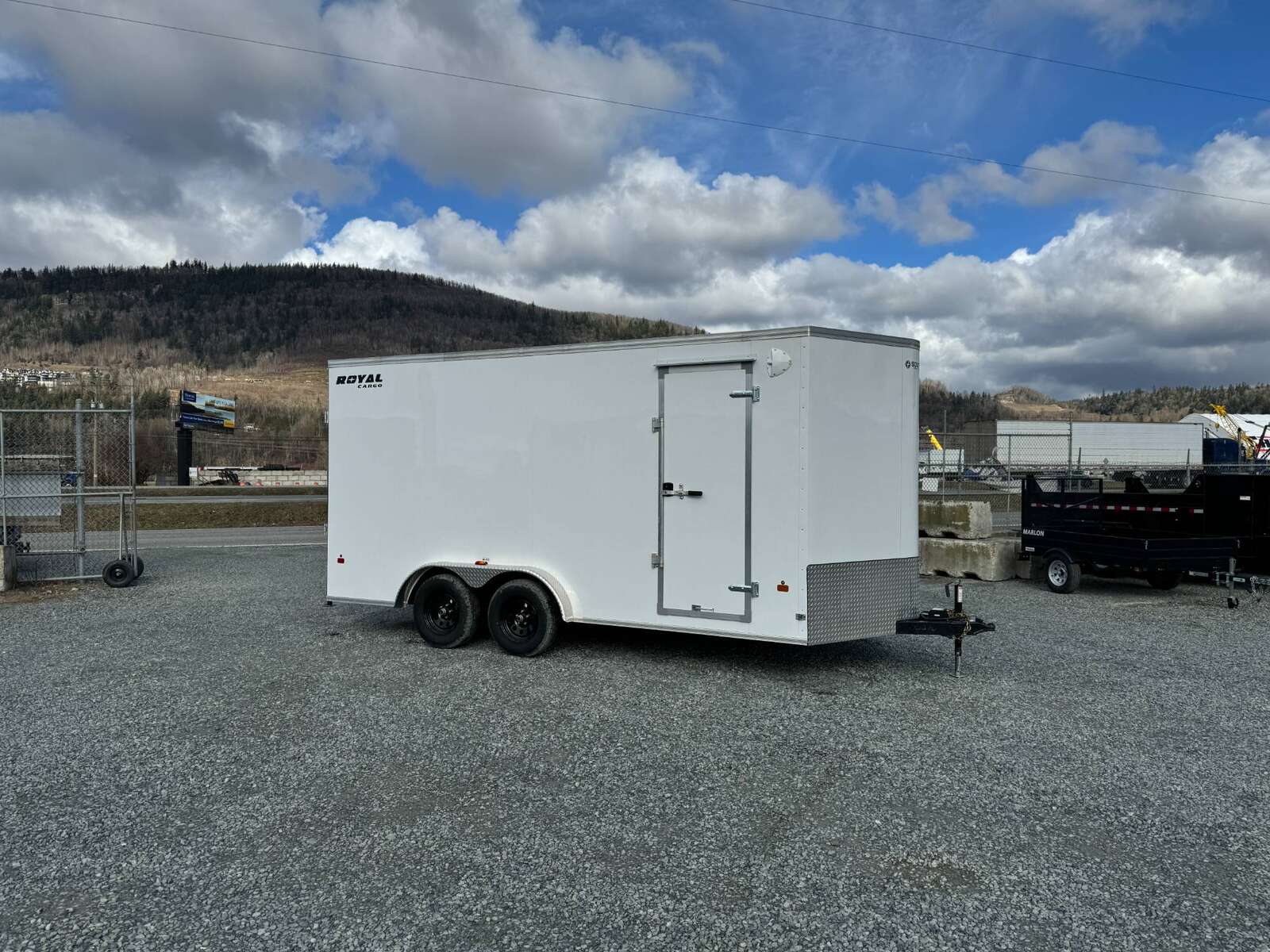 Photo of 2026 Royal 7.5X16 V-NOSE RAMP DOOR EXTRA HEIGHT Cargo / Enclosed Trailer White 7700lb GVW