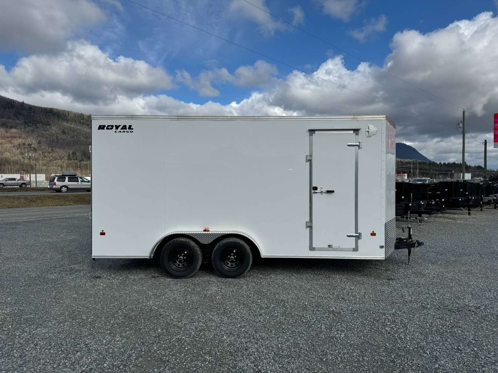 Photo of 2026 Royal 7.5X16 V-NOSE RAMP DOOR EXTRA HEIGHT Cargo / Enclosed Trailer White 7700lb GVW