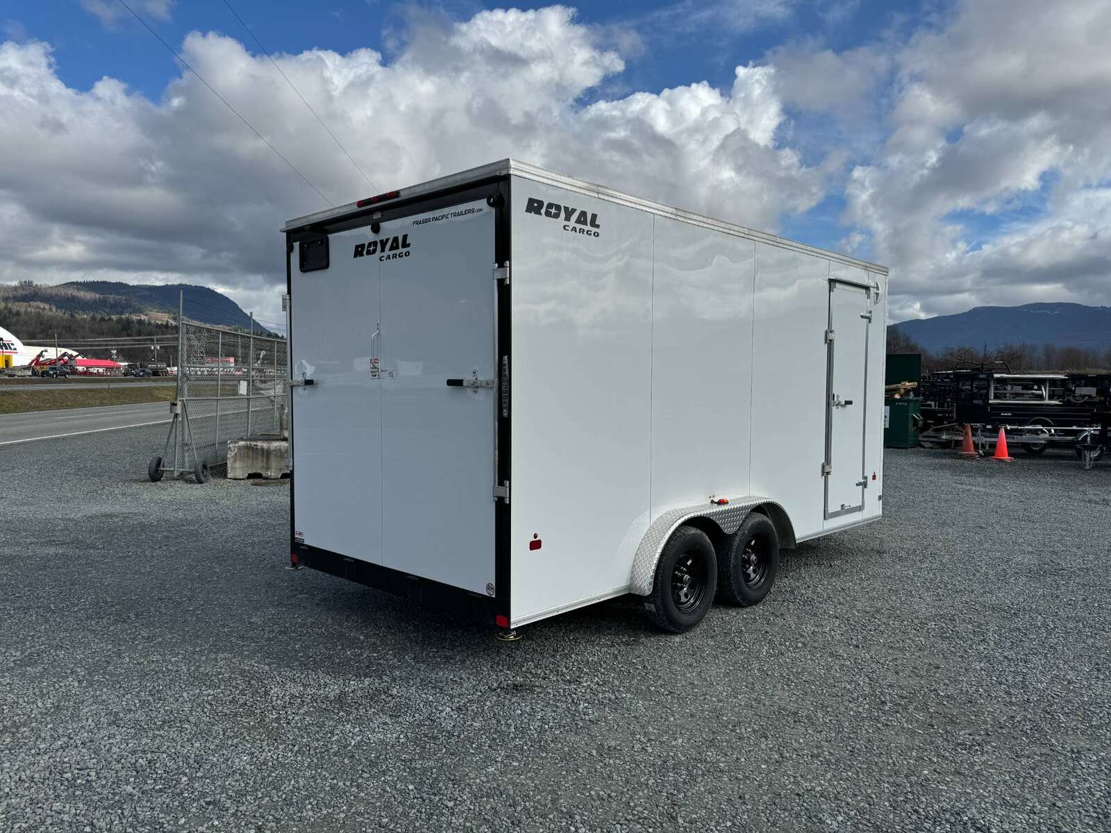Photo of 2026 Royal 7.5X16 V-NOSE RAMP DOOR EXTRA HEIGHT Cargo / Enclosed Trailer White 7700lb GVW