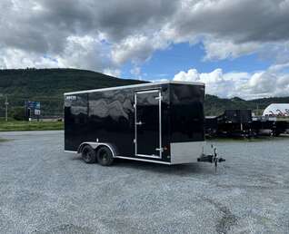 Thumbnail Photo of 2026 Royal 7.5X16 V-NOSE RAMP DOOR EXTRA HEIGHT Cargo / Enclosed Trailer Black 7700lb GVW