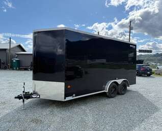 Thumbnail Photo of 2026 Royal 7.5X16 V-NOSE RAMP DOOR EXTRA HEIGHT Cargo / Enclosed Trailer Black 7700lb GVW