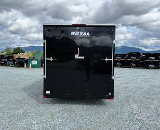 Thumbnail Photo of 2026 Royal 7.5X16 V-NOSE RAMP DOOR EXTRA HEIGHT Cargo / Enclosed Trailer Black 7700lb GVW