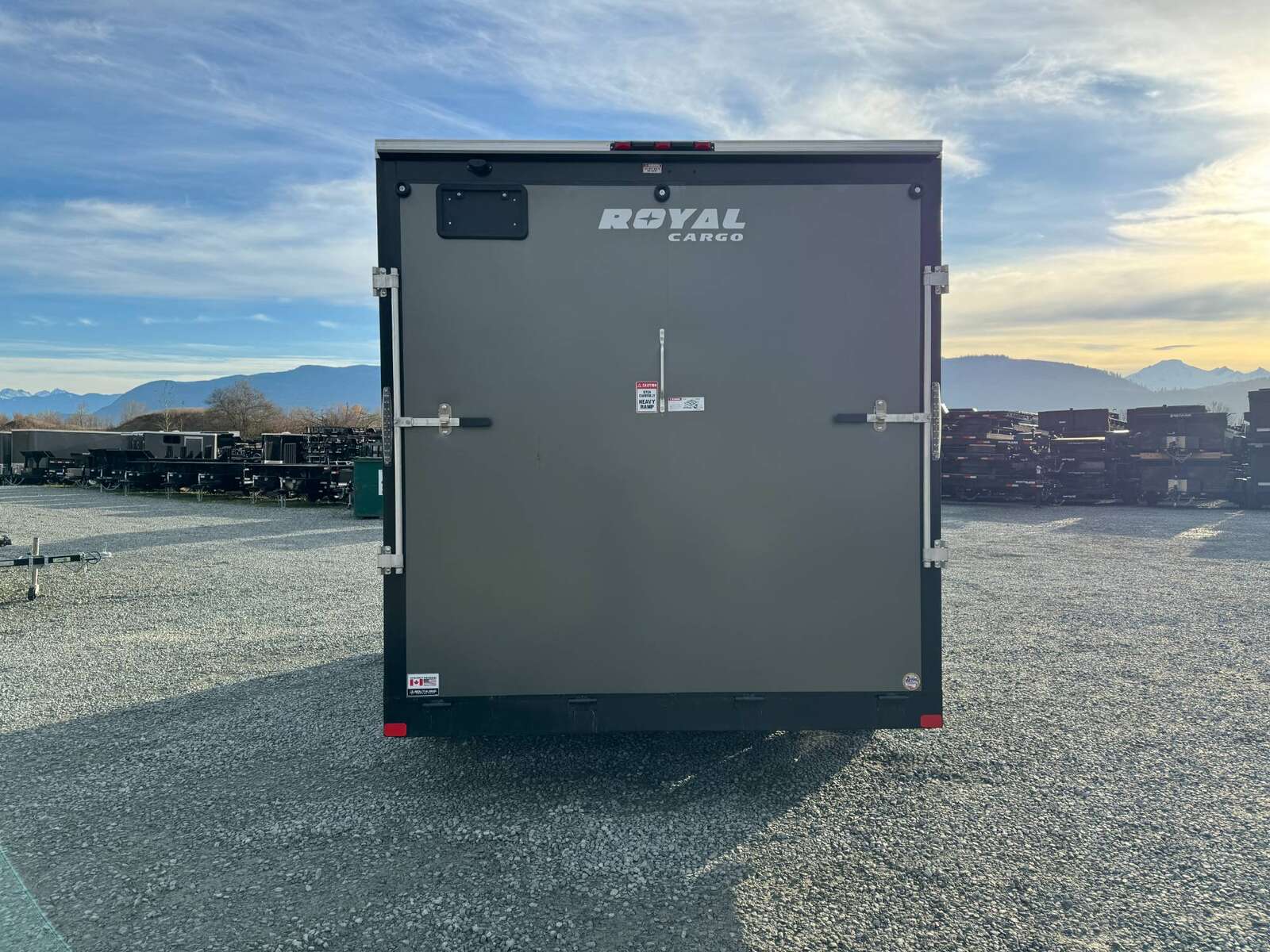 Photo of 2026 Royal 7.5X14 V-NOSE RAMP DOOR EXTRA HEIGHT Cargo / Enclosed Trailer Charcoal Grey 7700lb GVW