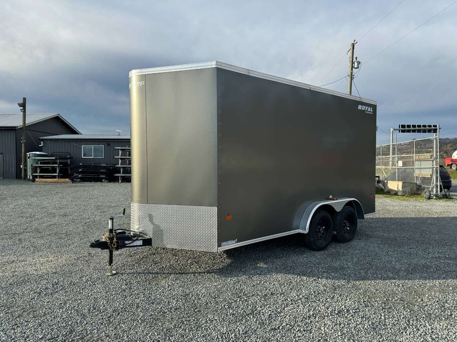 Photo of 2026 Royal 7.5X14 V-NOSE RAMP DOOR EXTRA HEIGHT Cargo / Enclosed Trailer Charcoal Grey 7700lb GVW
