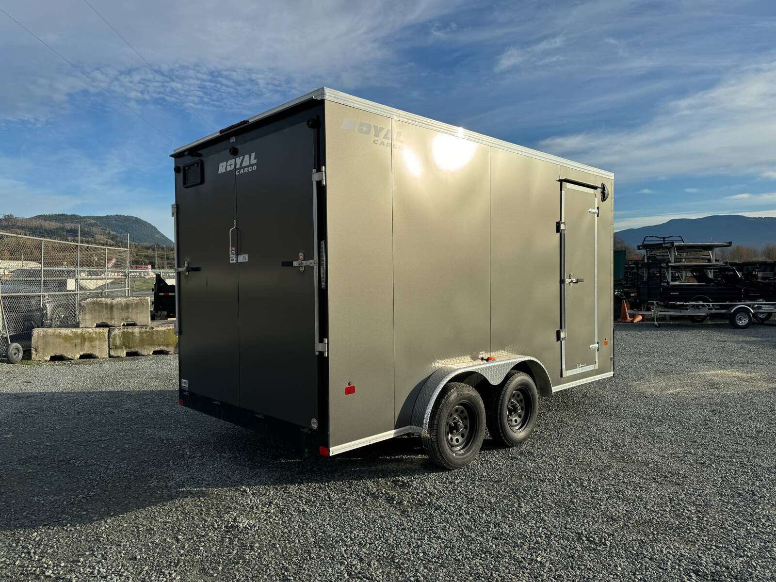 Photo of 2026 Royal 7.5X14 V-NOSE RAMP DOOR EXTRA HEIGHT Cargo / Enclosed Trailer Charcoal Grey 7700lb GVW