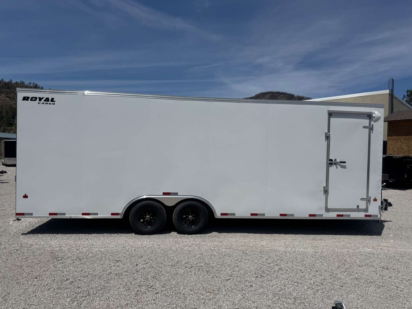 Photo of 2026 Royal Cargo 8.5x24 V Nose Car Hauler Cargo / Enclosed Trailer 11,400lb GVW White Ramp Door Extra Height