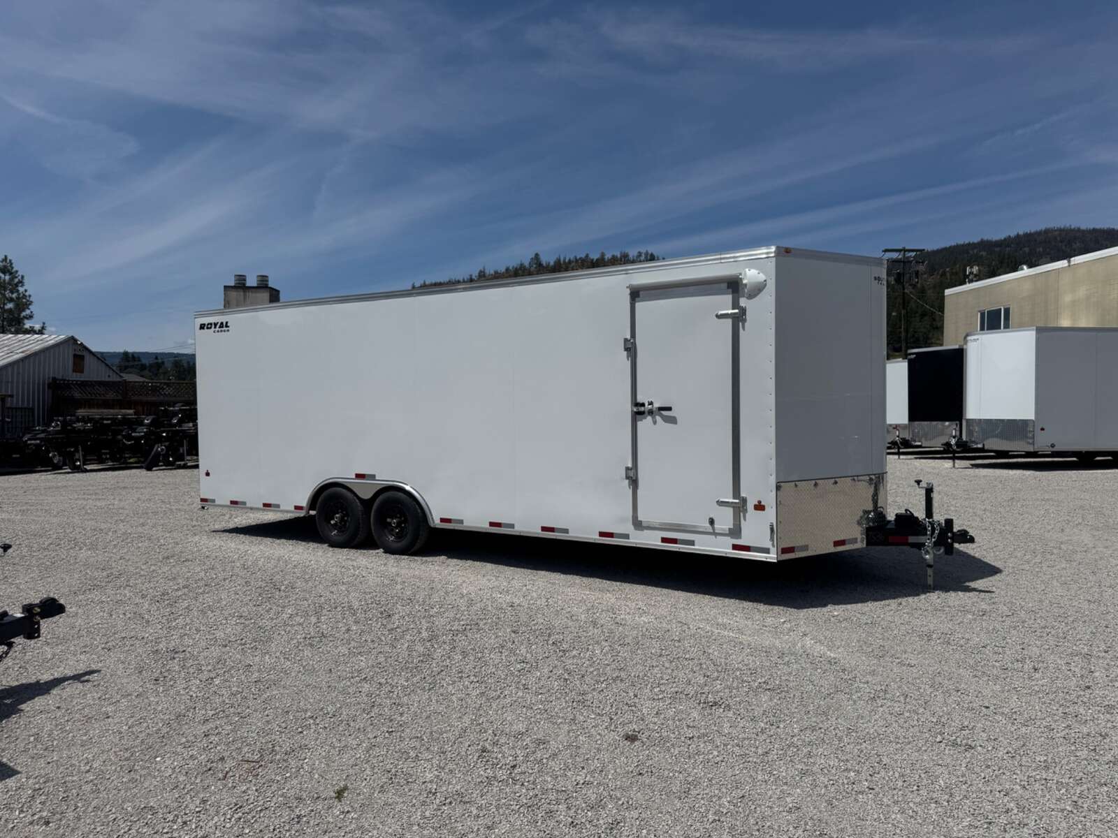 Photo of 2026 Royal Cargo 8.5x24 V Nose Car Hauler Cargo / Enclosed Trailer 11,400lb GVW White Ramp Door Extra Height