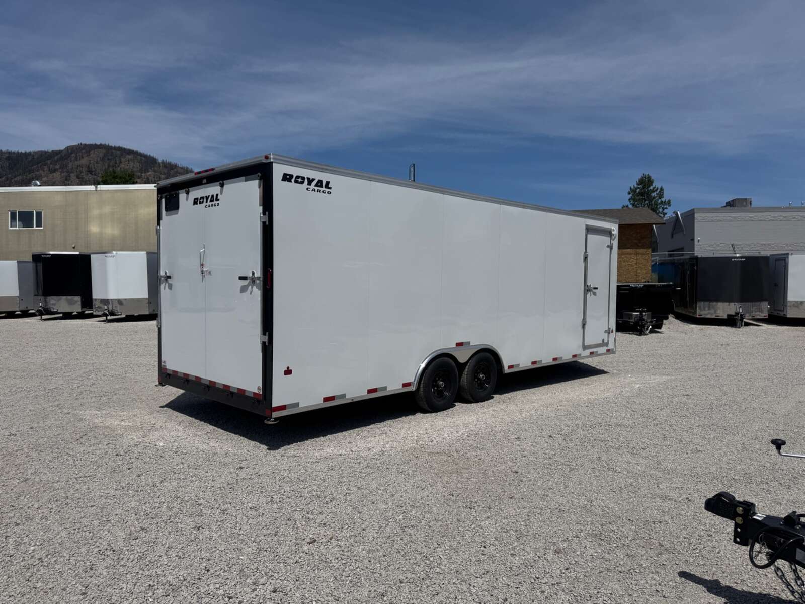 Photo of 2026 Royal Cargo 8.5x24 V Nose Car Hauler Cargo / Enclosed Trailer 11,400lb GVW White Ramp Door Extra Height