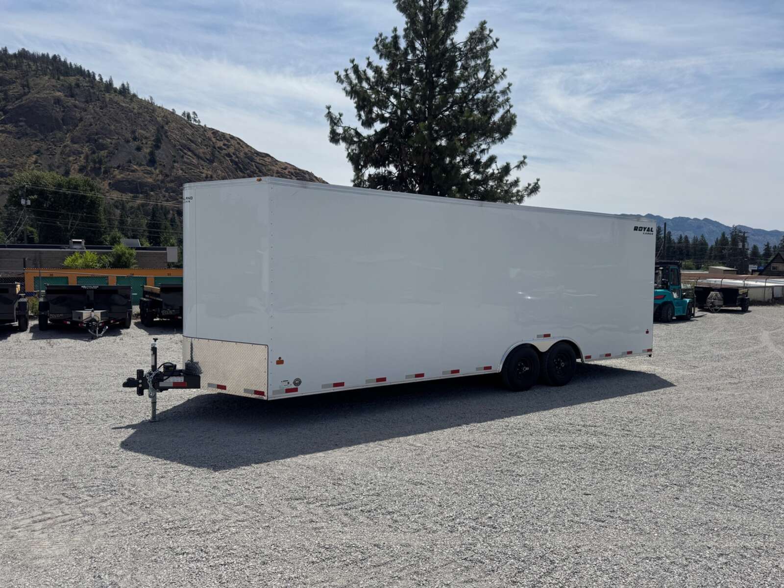 Photo of 2026 Royal Cargo 8.5x24 V Nose Car Hauler Cargo / Enclosed Trailer 11,400lb GVW White Ramp Door Extra Height
