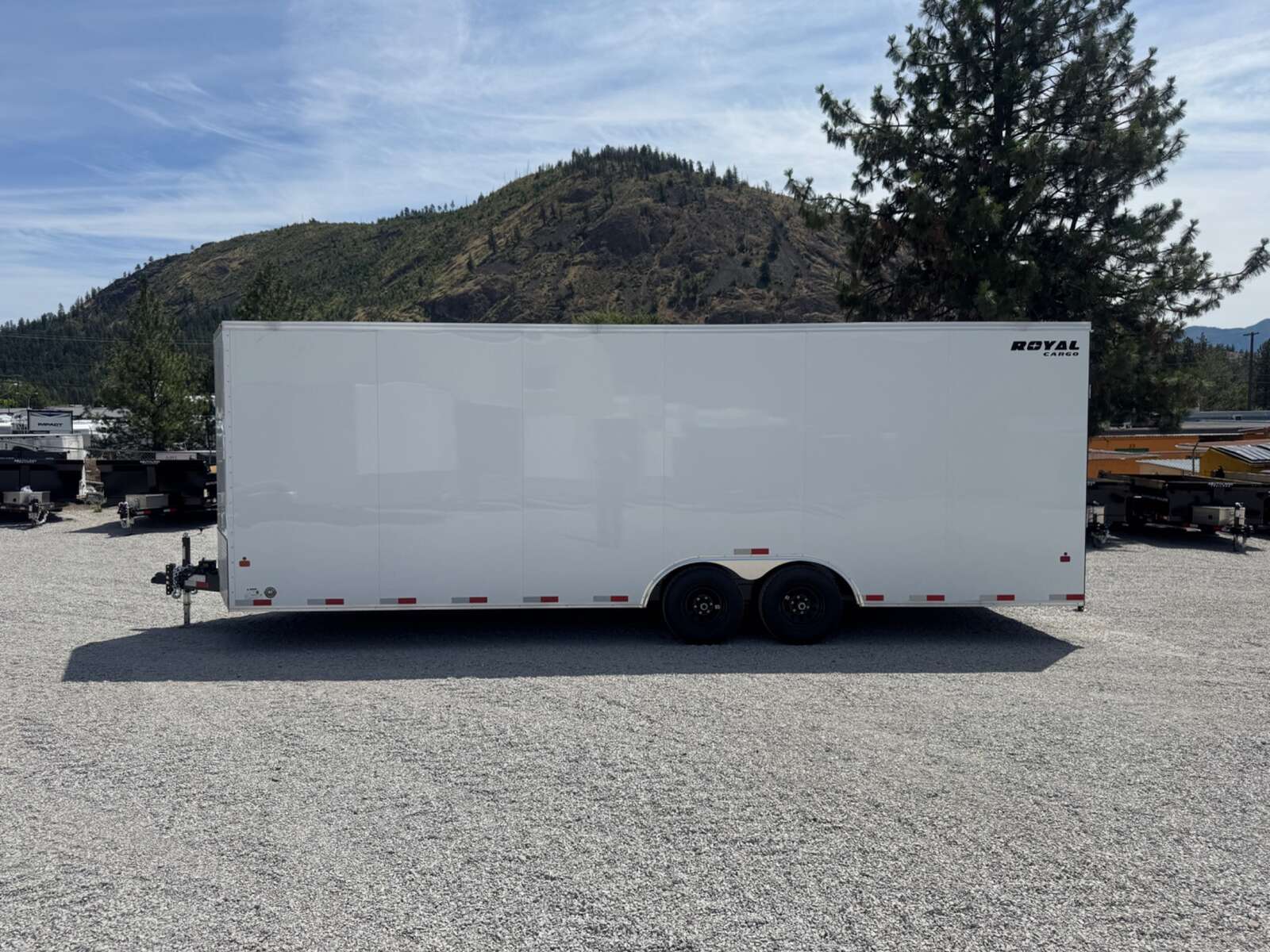 Photo of 2026 Royal Cargo 8.5x24 V Nose Car Hauler Cargo / Enclosed Trailer 11,400lb GVW White Ramp Door Extra Height