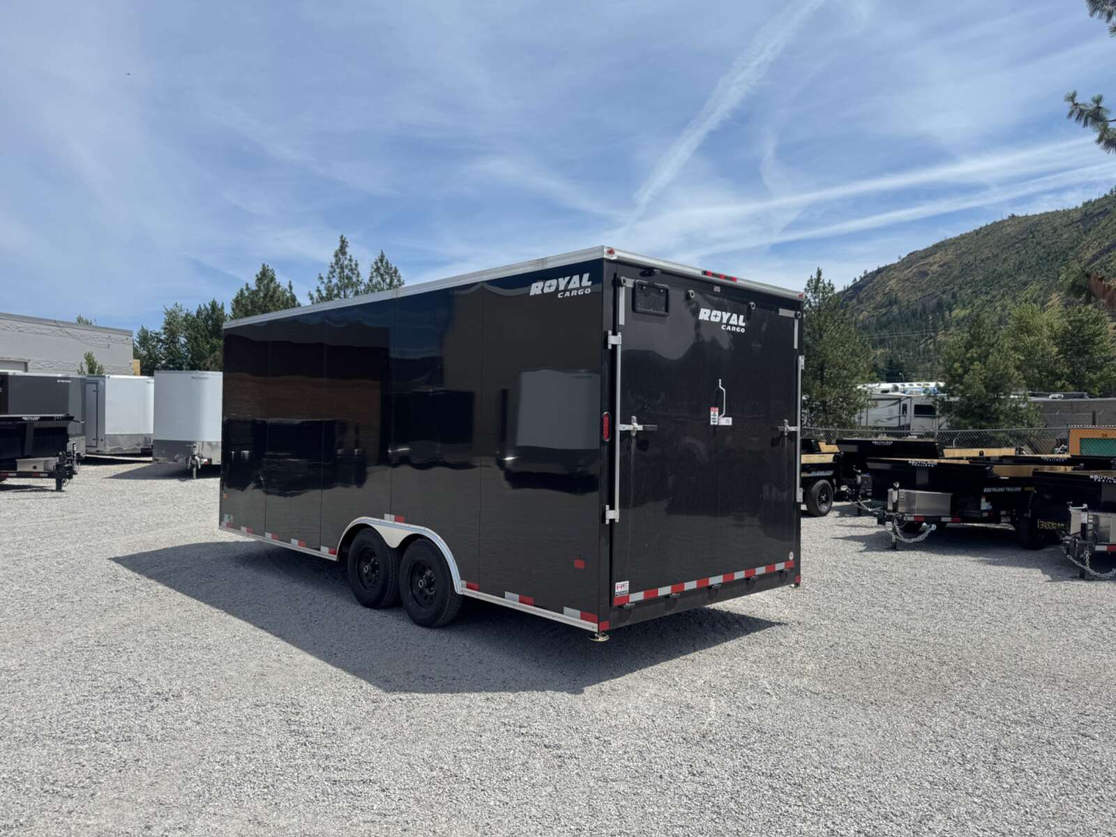 Photo of 2026 Royal Cargo 8.5x20 +V Nose 11,400lb Cargo / Enclosed Trailer Car Hauler Extra Height Ramp Door Black