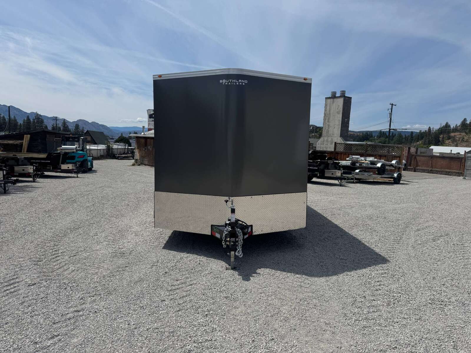 Photo of 2026 Royal Cargo 8.5X16 V NOSE Cargo / Enclosed Trailer Charcoal Grey RAMP DOOR EXTRA HEIGHT 11,400LB GVW
