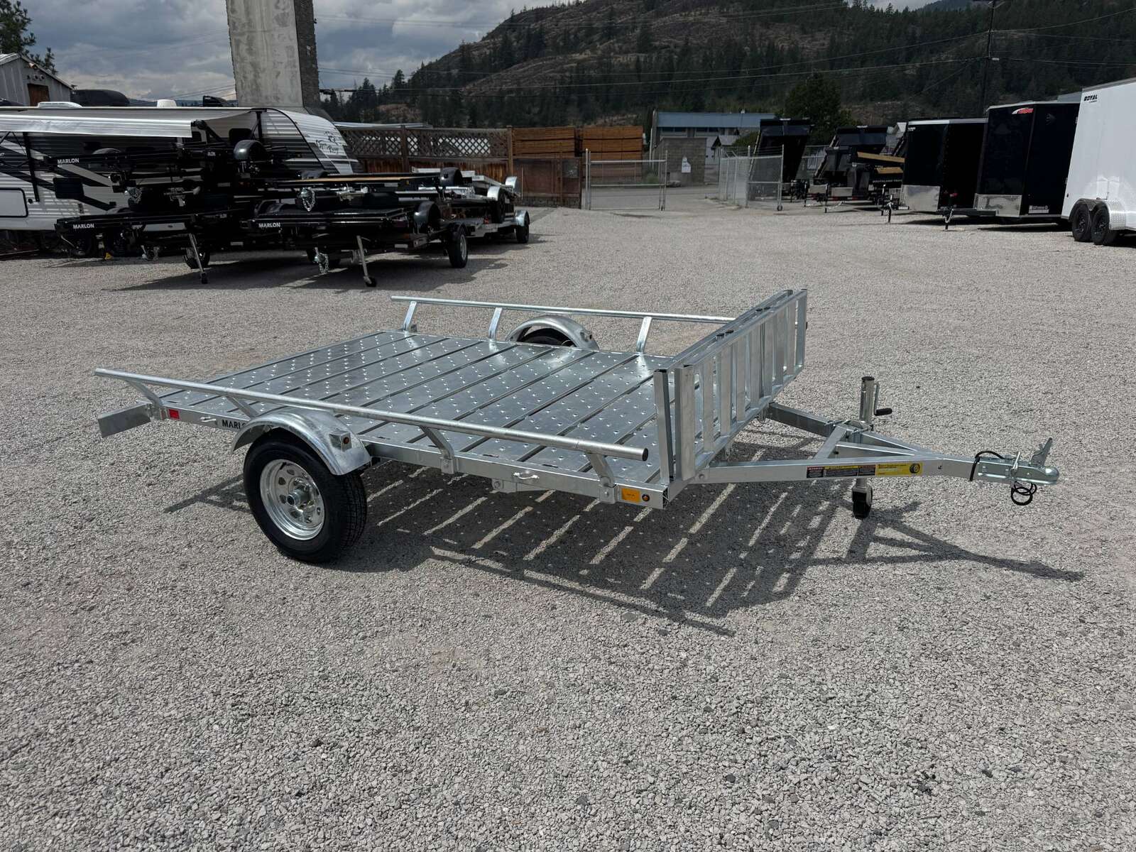 Photo of 2025 Marlon 6.5x9 ATV Side x Side Utility Trailer Galvanized Rear or Side Load w/ Ramps (RAT-02)