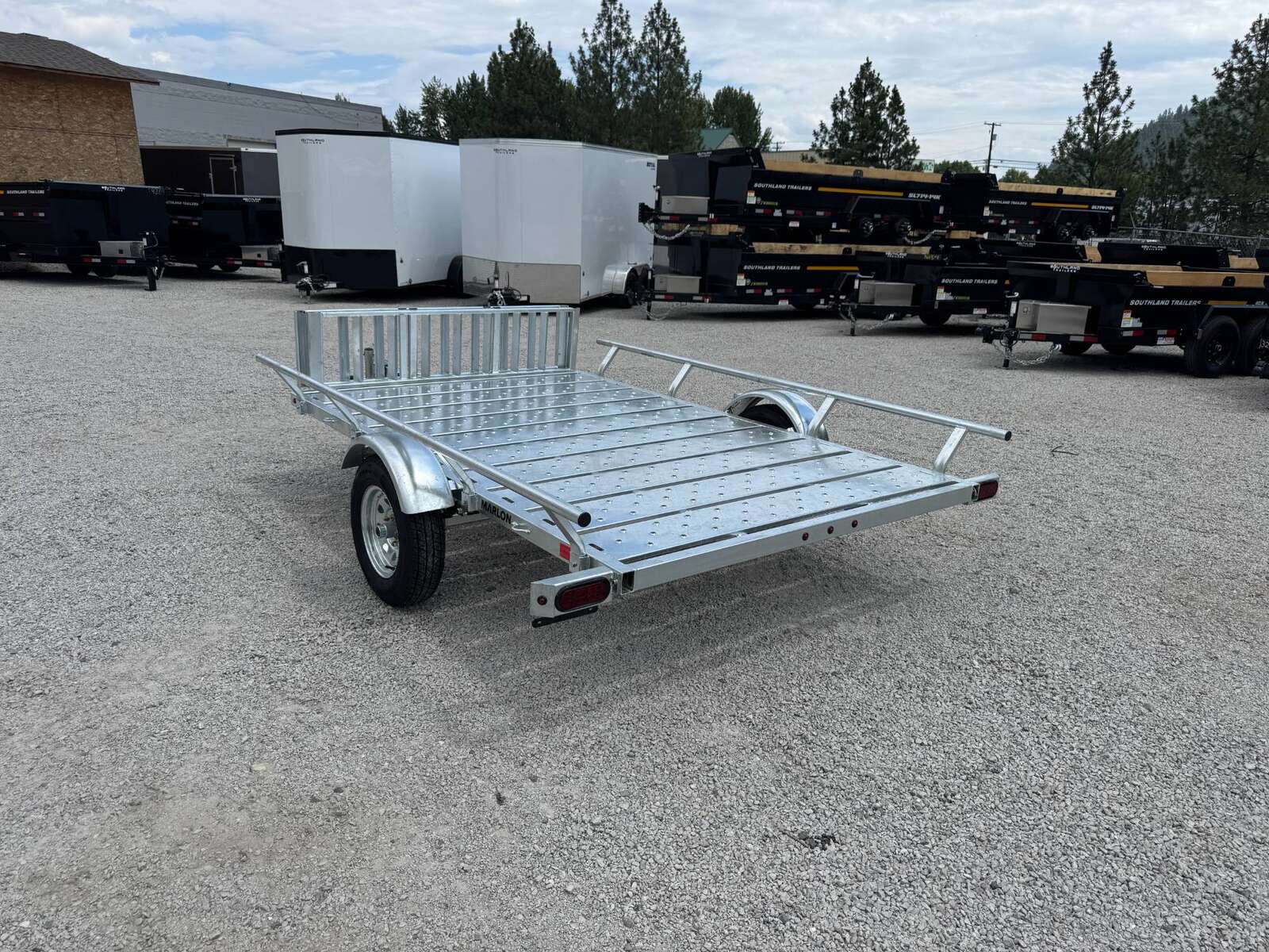 Photo of 2025 Marlon 6.5x9 ATV Side x Side Utility Trailer Galvanized Rear or Side Load w/ Ramps (RAT-02)