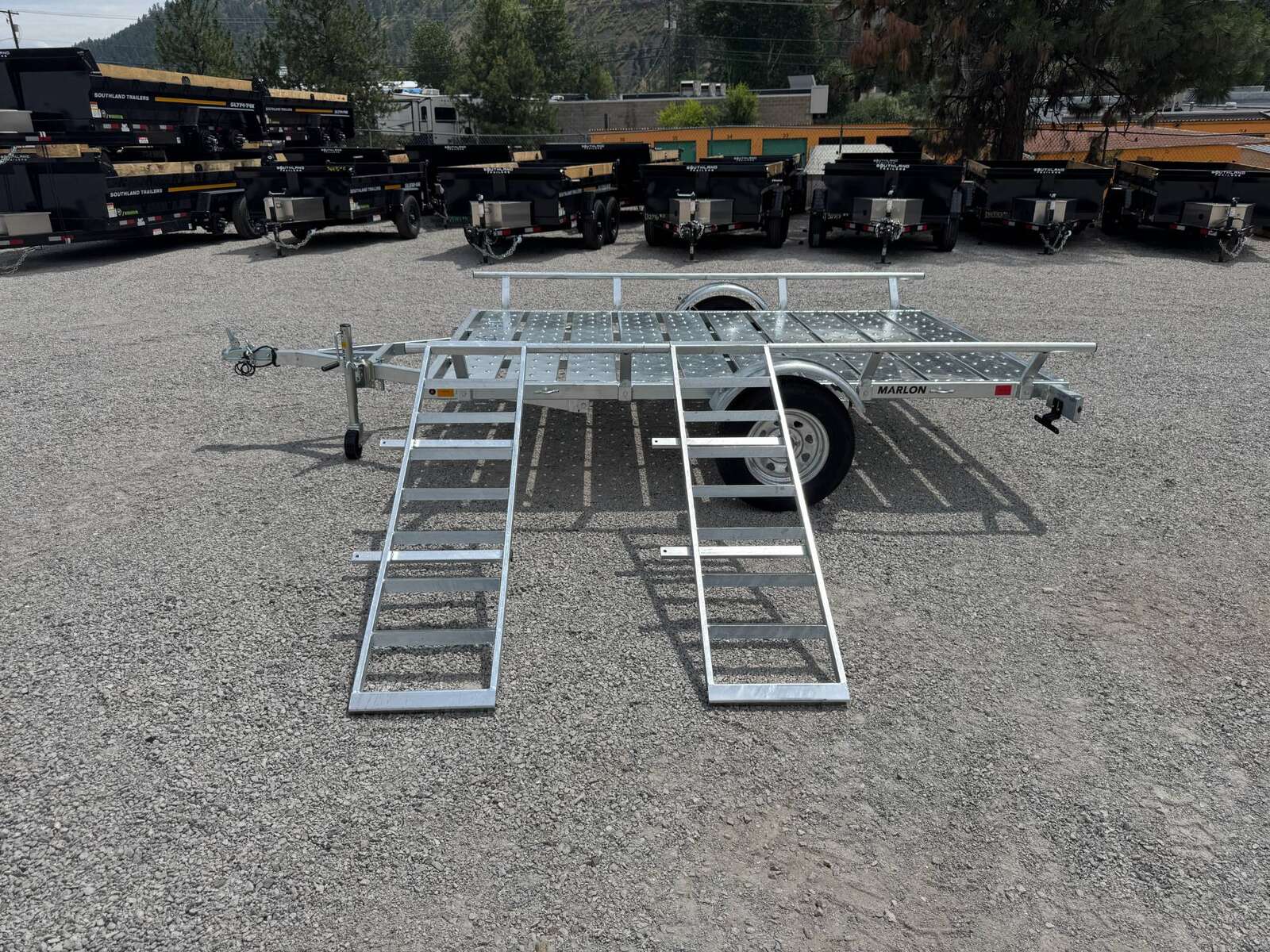 Photo of 2025 Marlon 6.5x9 ATV Side x Side Utility Trailer Galvanized Rear or Side Load w/ Ramps (RAT-02)