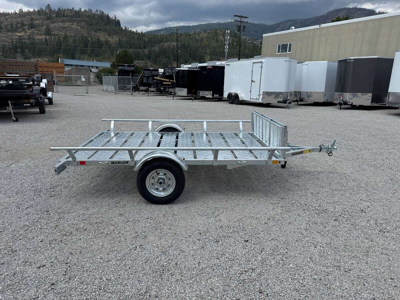Photo of 2025 Marlon 6.5x9 ATV Side x Side Utility Trailer Galvanized Rear or Side Load w/ Ramps (RAT-02)