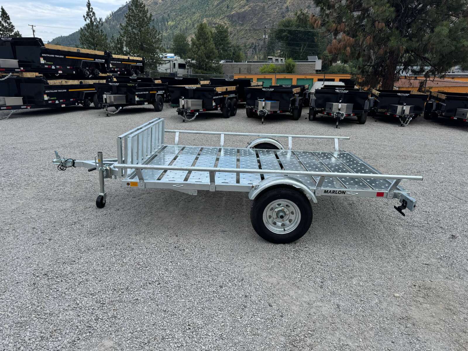Photo of 2025 Marlon 6.5x9 ATV Side x Side Utility Trailer Galvanized Rear or Side Load w/ Ramps (RAT-02)