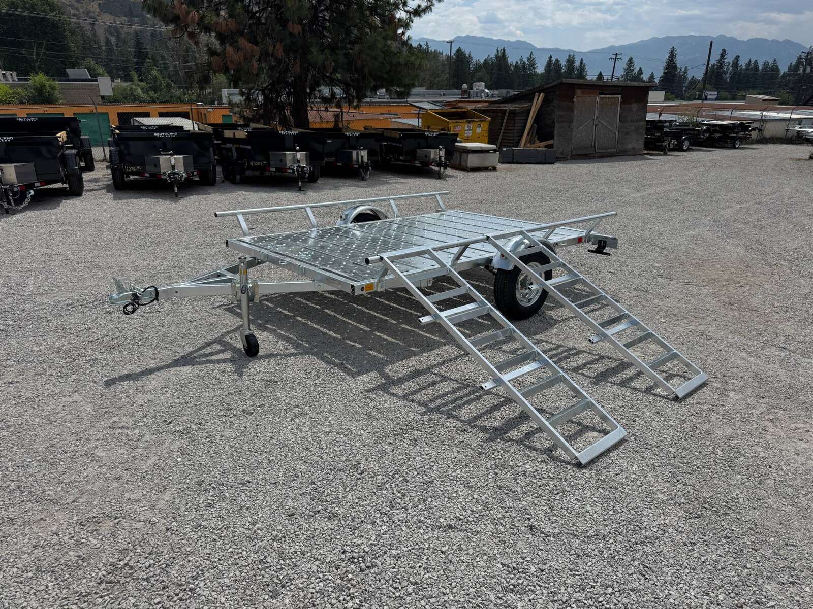 Photo of 2025 Marlon 6.5x9 ATV Side x Side Utility Trailer Galvanized Rear or Side Load w/ Ramps (RAT-02)