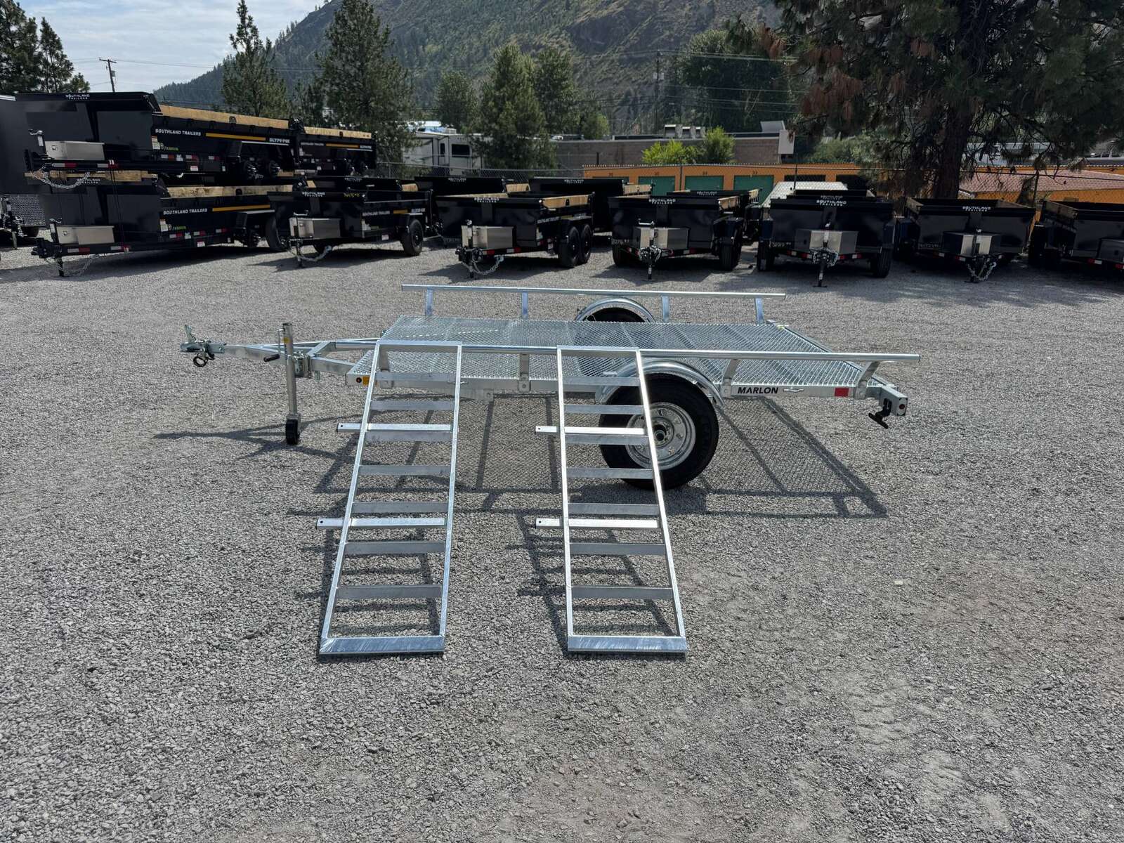 Photo of 2025 Marlon 6.5x9 ATV Side x Side Utility Trailer Galvanized Rear or Side Load w/ Ramps (RAT-01)