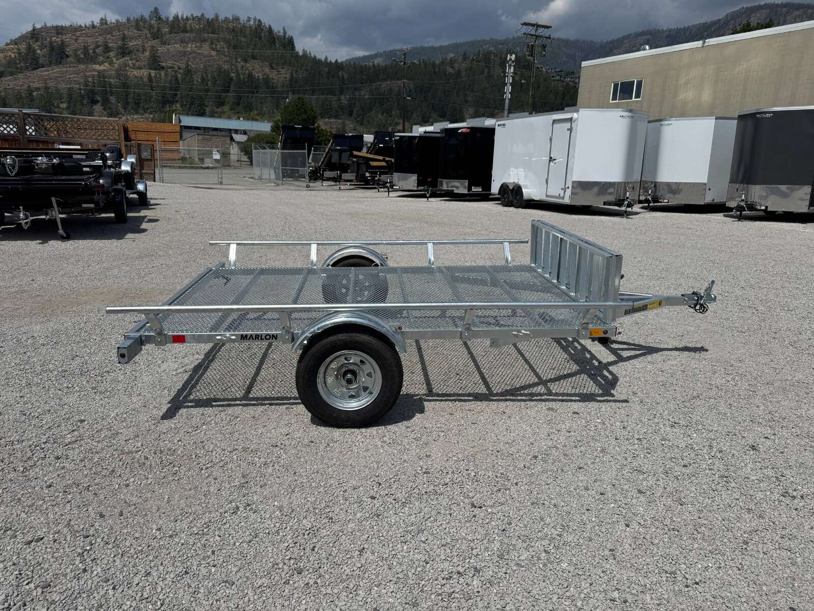 Photo of 2025 Marlon 6.5x9 ATV Side x Side Utility Trailer Galvanized Rear or Side Load w/ Ramps (RAT-01)