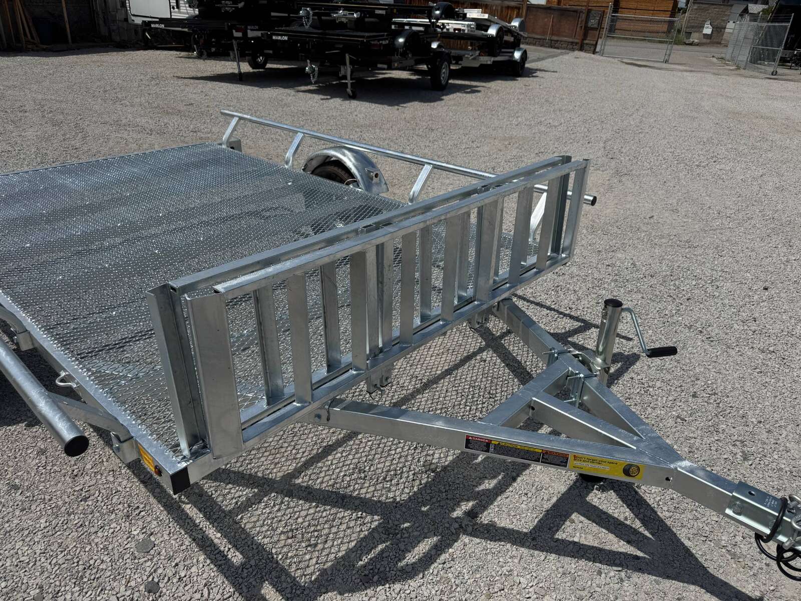 Photo of 2025 Marlon 6.5x9 ATV Side x Side Utility Trailer Galvanized Rear or Side Load w/ Ramps (RAT-01)