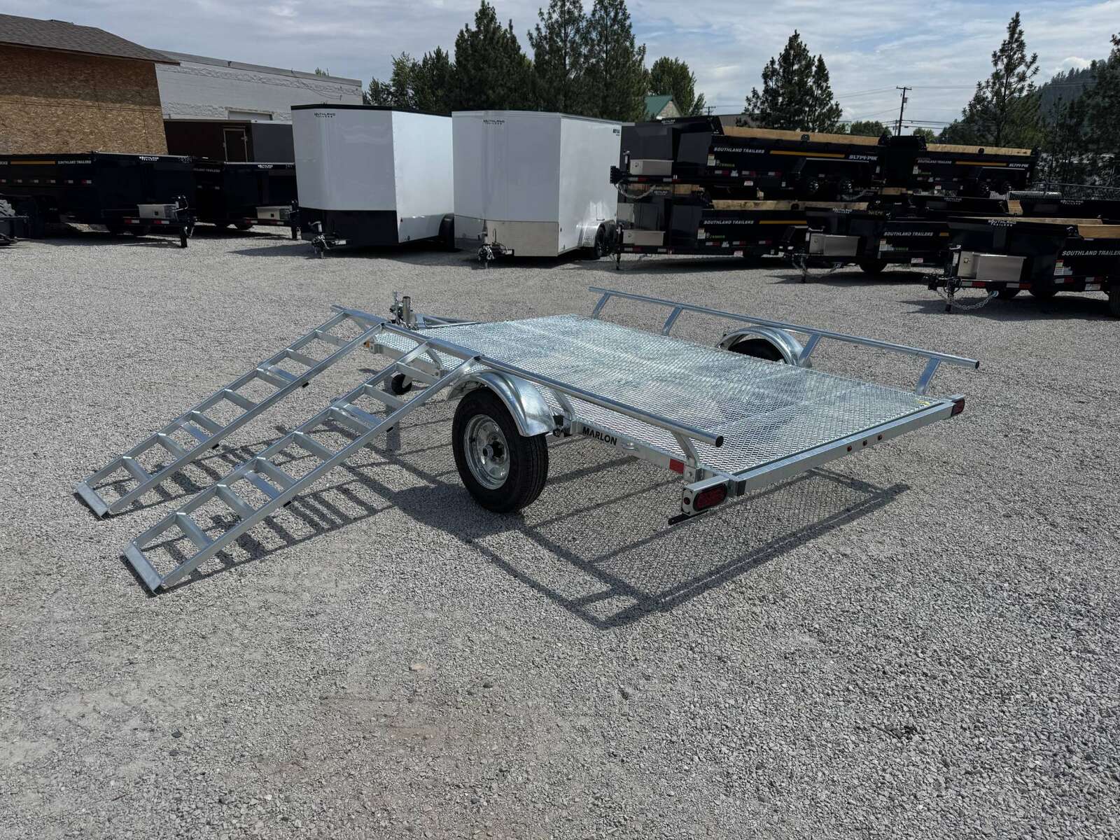 Photo of 2025 Marlon 6.5x9 ATV Side x Side Utility Trailer Galvanized Rear or Side Load w/ Ramps (RAT-01)