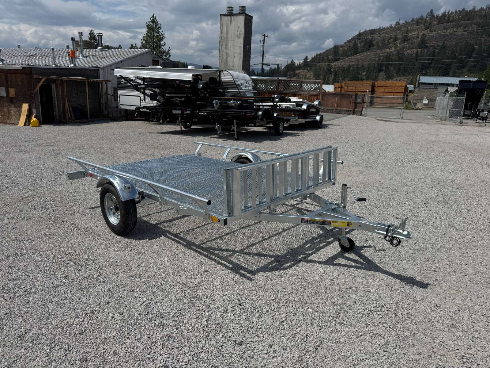 Photo of 2025 Marlon 6.5x9 ATV Side x Side Utility Trailer Galvanized Rear or Side Load w/ Ramps (RAT-01)