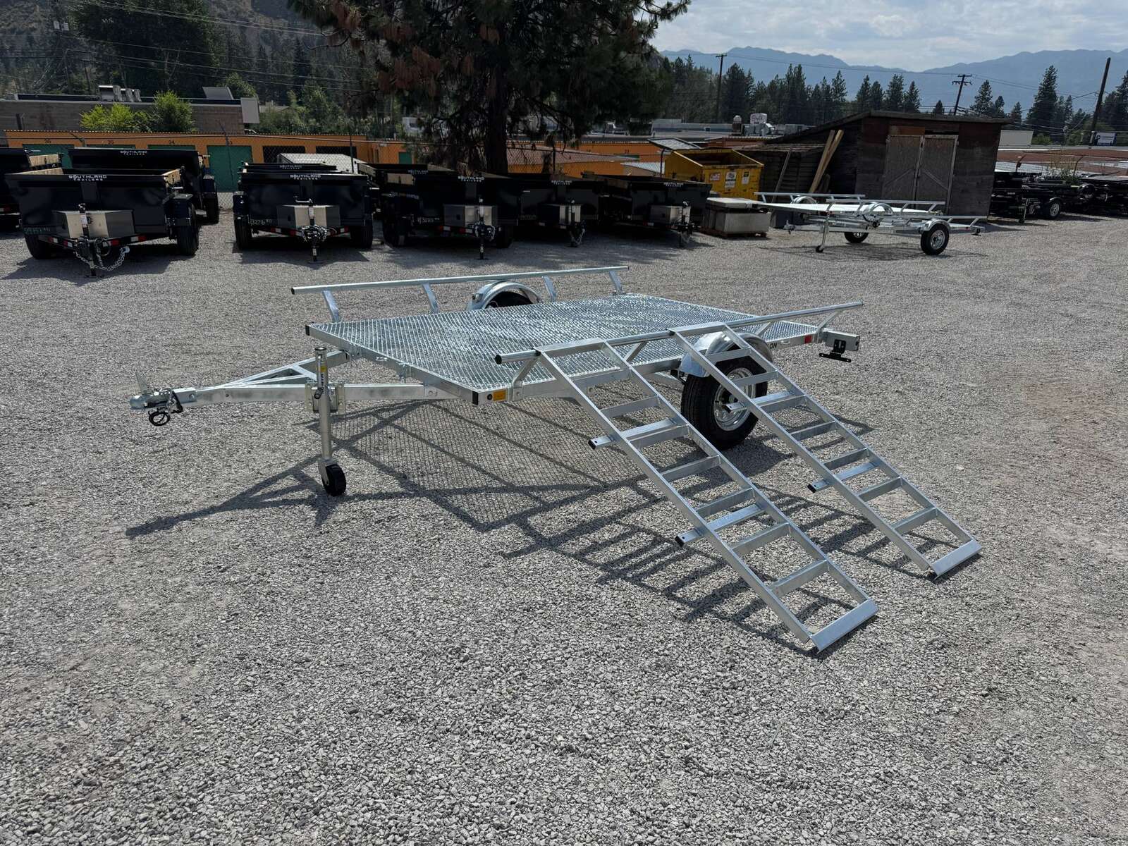 Photo of 2025 Marlon 6.5x9 ATV Side x Side Utility Trailer Galvanized Rear or Side Load w/ Ramps (RAT-01)