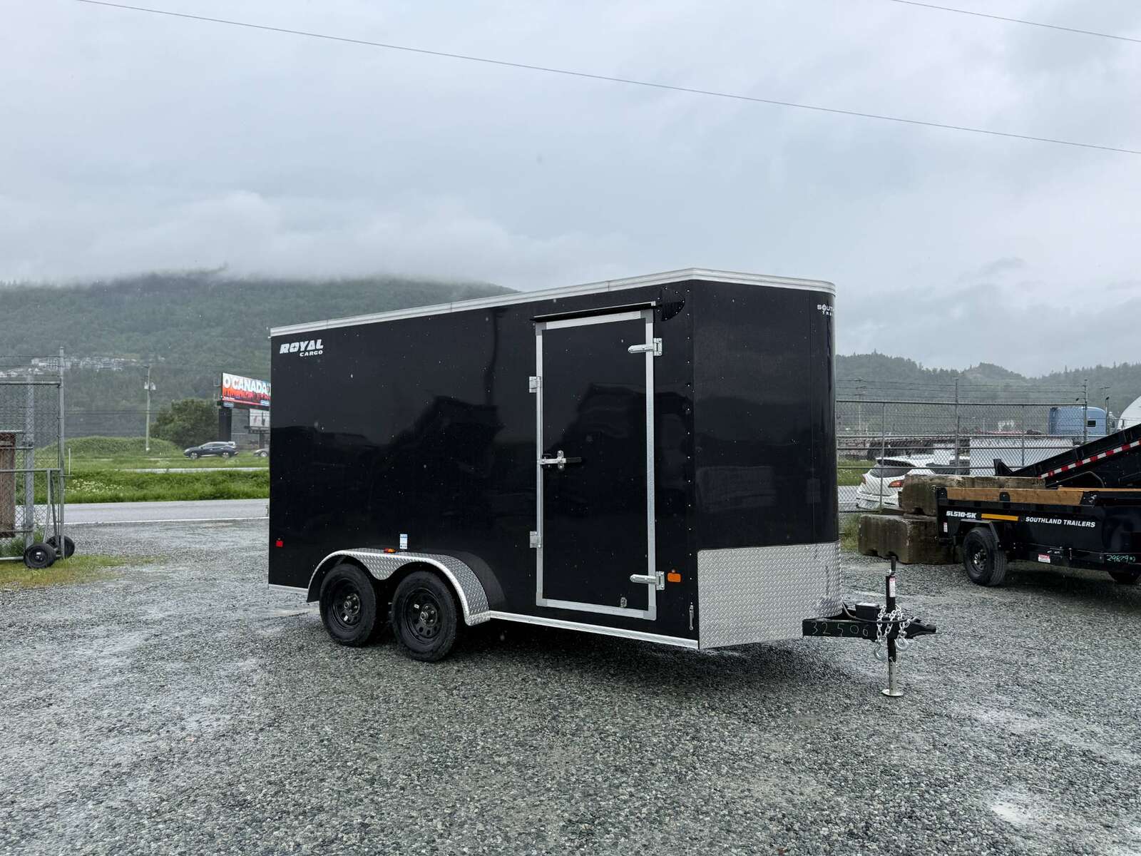 Photo of 2026 Royal Cargo 7X14 V Nose 7700LB GVW RAMP DOOR Black Enclosed Cargo Trailer Extra Tall