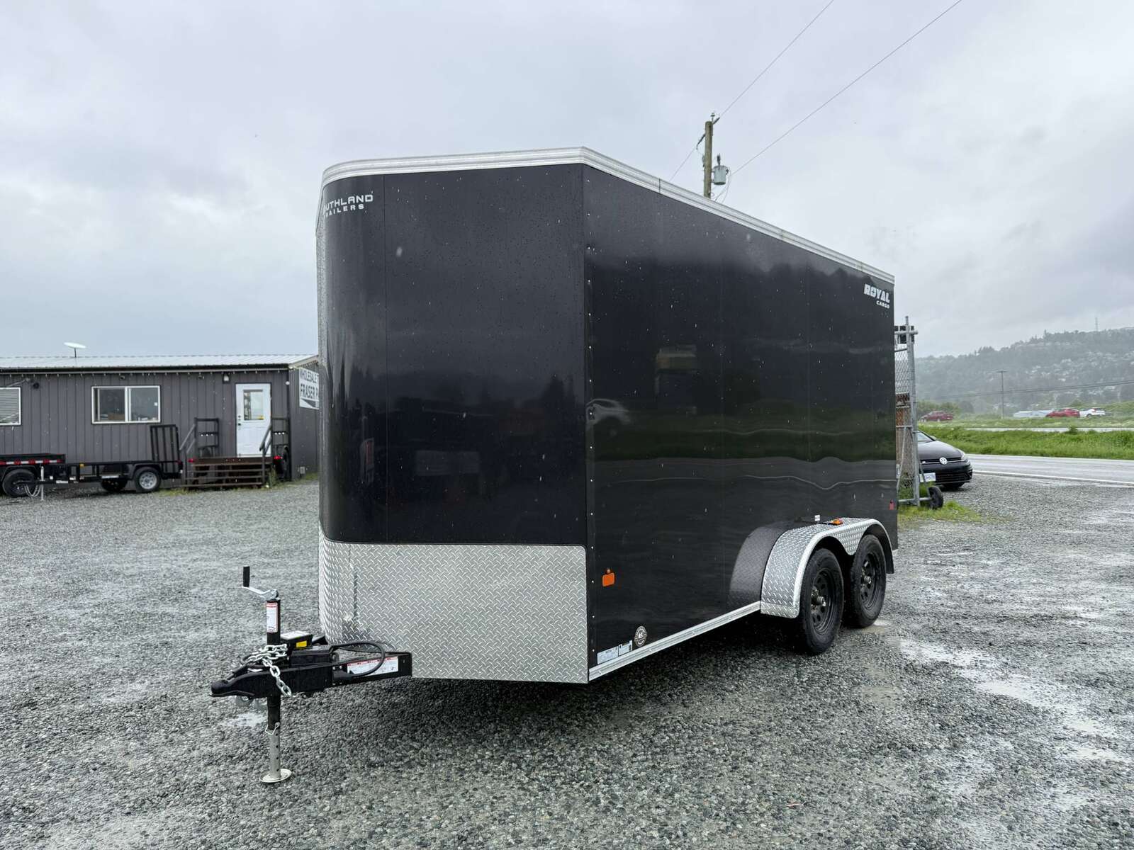 Photo of 2026 Royal Cargo 7X14 V Nose 7700LB GVW RAMP DOOR Black Enclosed Cargo Trailer Extra Tall