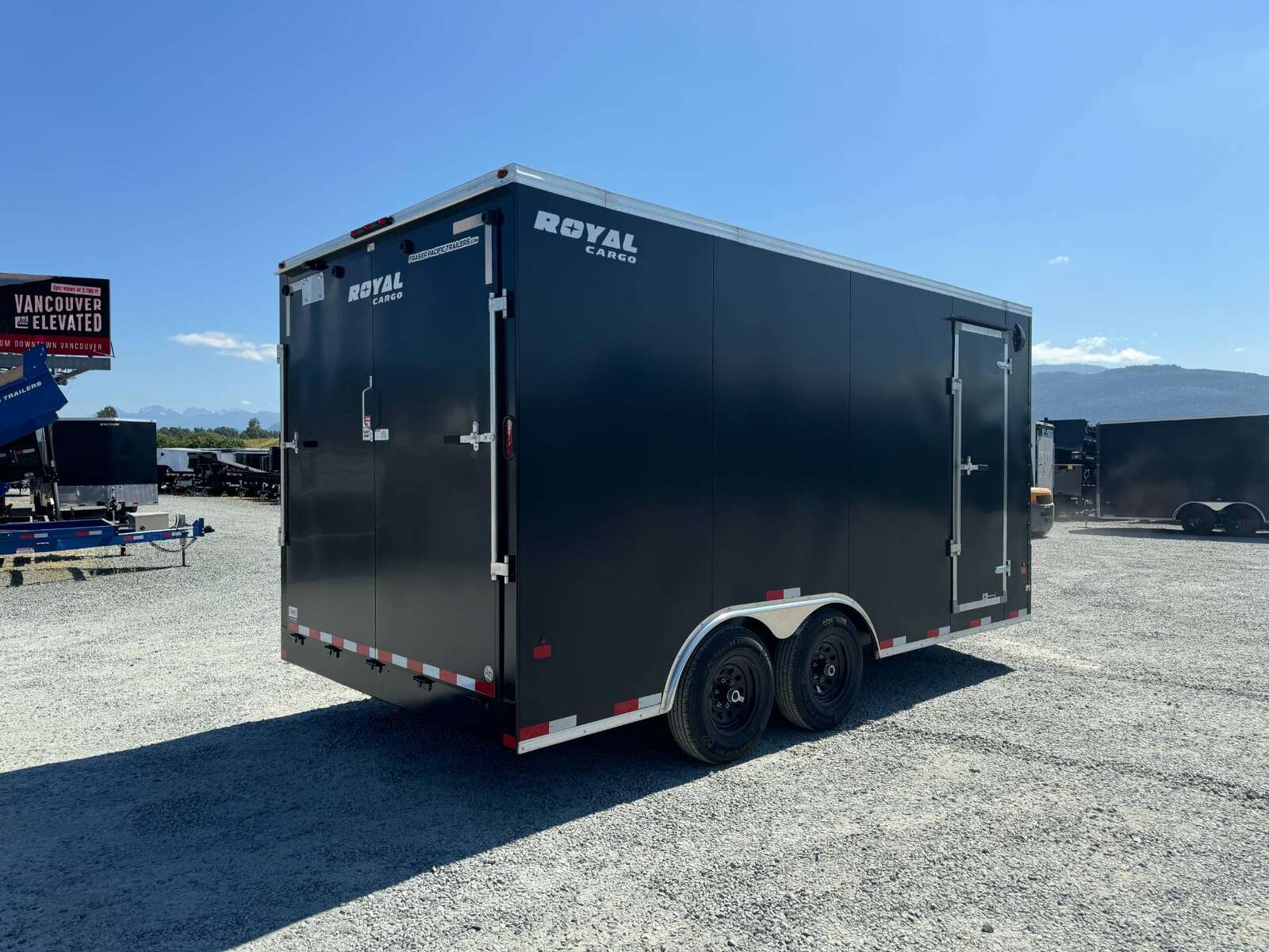 Photo of 2026 Royal Cargo 8.5X16 V NOSE Cargo / Enclosed Trailer Black RAMP DOOR EXTRA HEIGHT 11,400LB GVW
