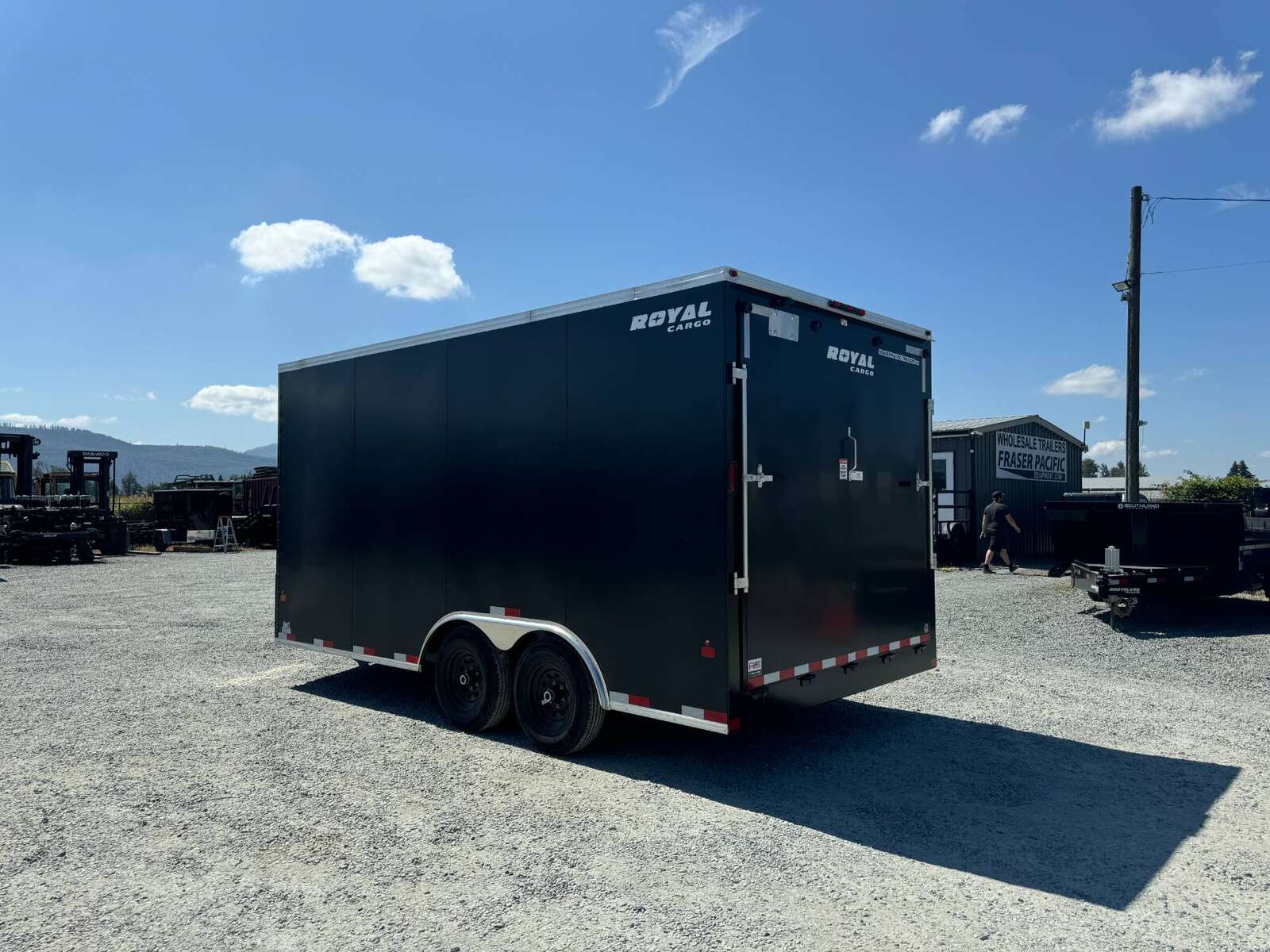 Photo of 2026 Royal Cargo 8.5X16 V NOSE Cargo / Enclosed Trailer Black RAMP DOOR EXTRA HEIGHT 11,400LB GVW