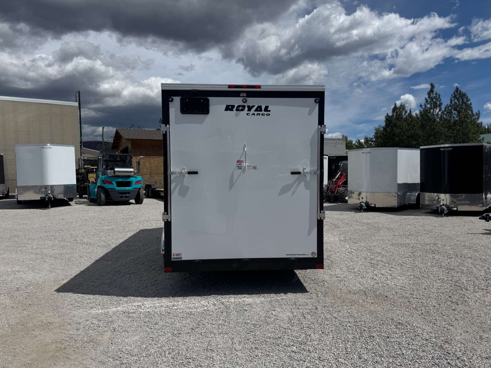 Photo of 2026 Royal 7x16 Enclosed Cargo Trailer V Nose Ramp Door White 7700lb GVW Extra Height