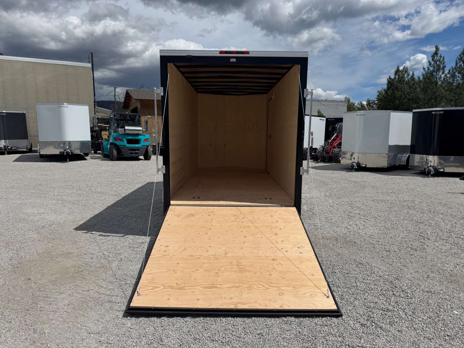 Photo of 2026 Royal 7x16 Enclosed Cargo Trailer V Nose Ramp Door White 7700lb GVW Extra Height