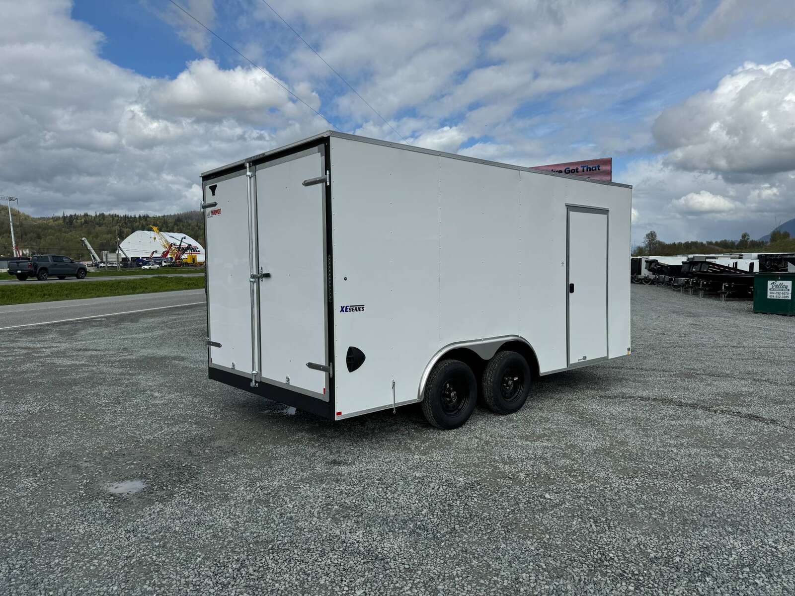Photo of 2026 Mirage 8.5x16 XE V Nose 7000lb GVW Cargo / Enclosed Trailer Extra Heigh Barn Door White